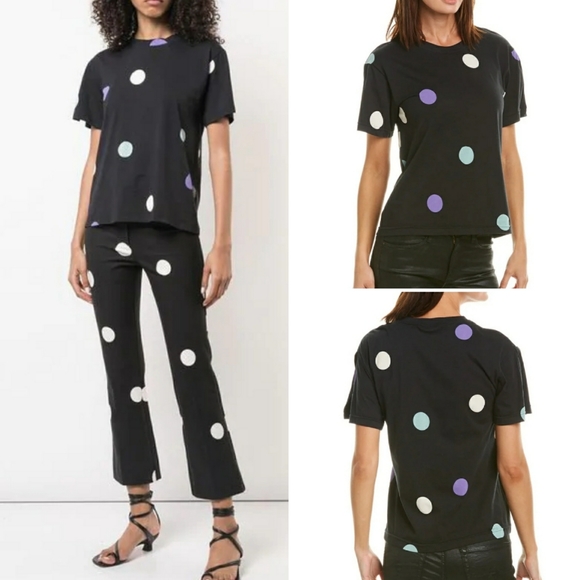 10 Crosby Derek Lam Tops - Derek Lam 10 Crosby Polka Dot T-Shirt